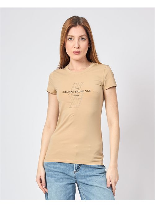 AX women's crew neck T-shirt with double logo ARMANI EXCHANGE | XW000512-AF11929U6218